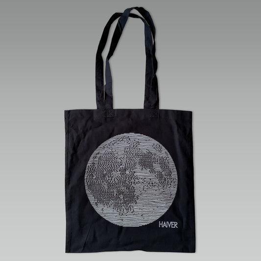 Black moon tote bag